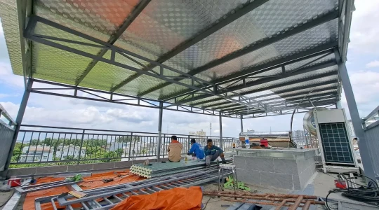 Báo giá mái che sắt