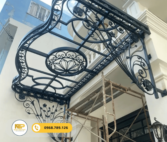 Mái che khung sắt