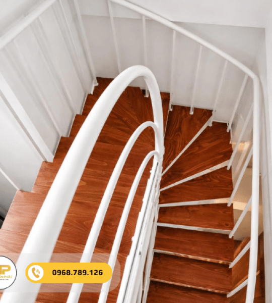 Cầu thang sắt hộp hiện đại